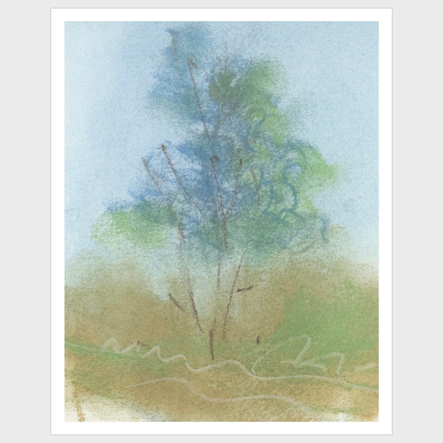 Breezy. Pastel landscape. Art for sale. Licensing available.