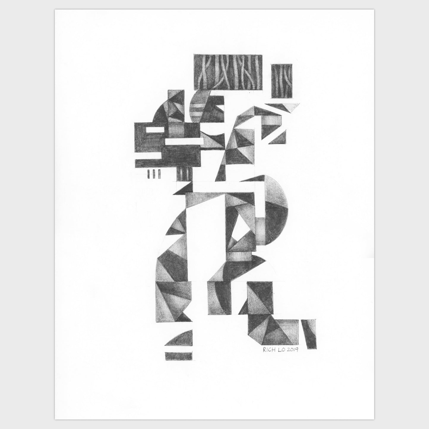 Original art for sale. Imaginative drawing of a figure moving ambitiously.