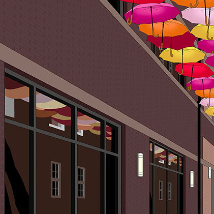 Elmhurst Umbrella Sky Project