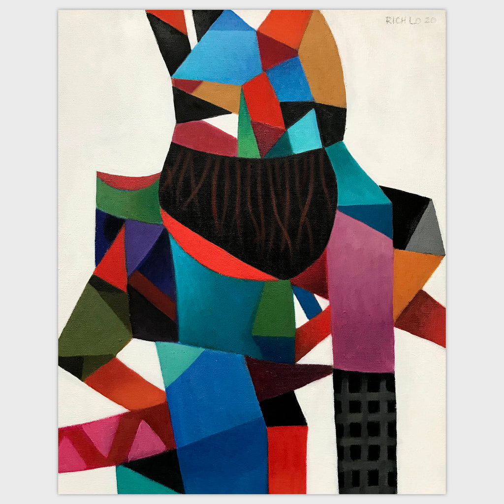 Original art. Imaginative figurative portrait of a samurai.